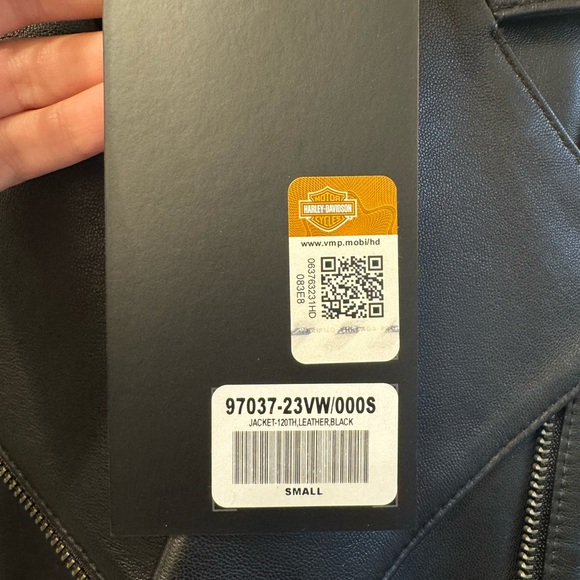 Harley Davidson Women's 120th Anniversary D-Pocket Biker Leather Jacket - Black - Picture 13 of 16